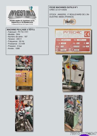 Small lot of 4 machines for aluminium PERTICI Divers machines