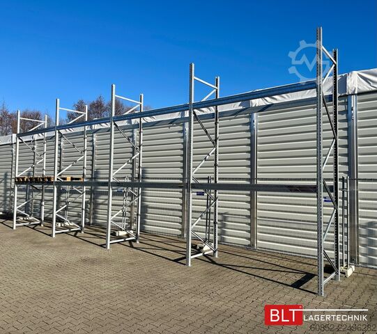 Palettenregal 11,2 lfm Palettenregale für Außenbereich H: 4,5m , 3000 kg Fachlast , FVZ