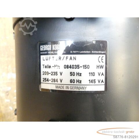Control unit Georgii Kobold KOD 7410-A FO / WK Motor SN:600236 + GF 85 Getriebe  Lüfter