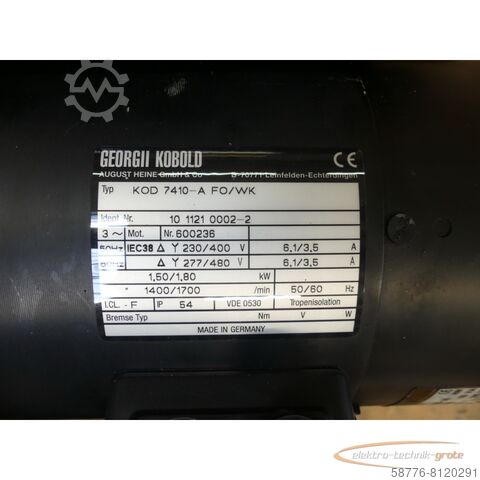 Control unit Georgii Kobold KOD 7410-A FO / WK Motor SN:600236 + GF 85 Getriebe  Lüfter