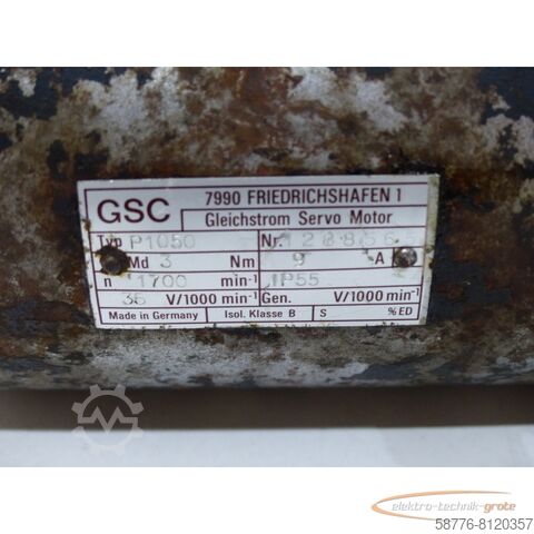 Control unit  GSC P1050 Gleichstrom Servo Motor SN:288565