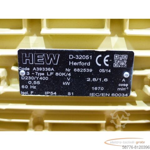 Control unit HEW LF 80K/4 / A39336A Drehstrommotor !