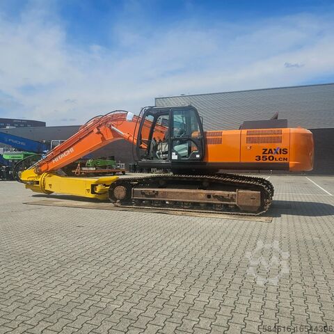 Crawler excavator Hitachi ZX350LCN-5 with scrap shear Labounty MSD-70