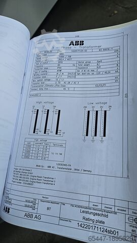 5000 kVA, 11/0,708 kV, Dyn5 ABB RESIBLOC 5000 kVA, 11/0.708 kV