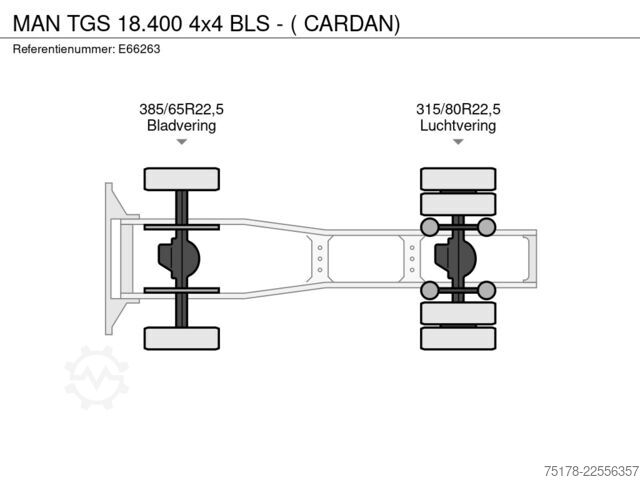 Standard tractor MAN TGS 18.400 4x4 BLS - ( CARDAN)