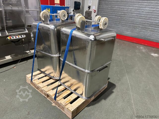 Stainless Steel Tote Bins 200 Ltr As New Syspal Tote Bins 200 ltr 200 ltr