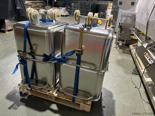Edelstahl-Behälter 200 Ltr. Neuwertig Syspal Tote Bins 200 ltr 200 ltr