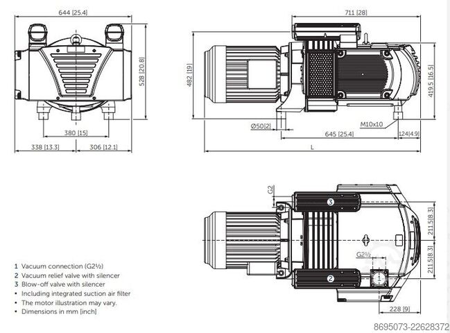Vacuum pump Becker BECKER VTLF 2.250 Vacuum Pump
