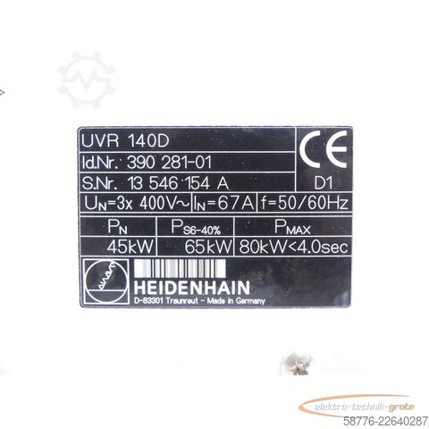 Component Heidenhain UVR 140D ID: 390 281-01 SN:13546154A im Austausch (Exchange)