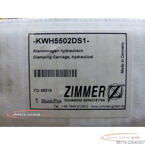 Component Zimmer KWH 55 02DS1 Klemmwagen hydraulisch  !