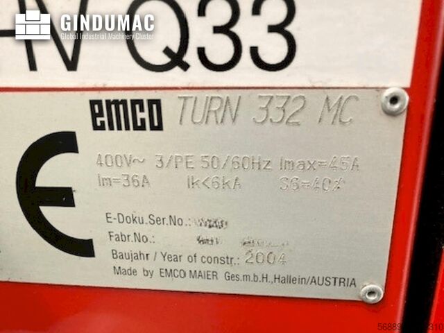Horizontal Turning Machine EMCO TURN 332 MCPlus