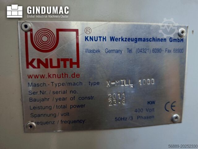 VERTIKALES BEARBEITUNGSZENTRUM KNUTH XMill 1000 TB