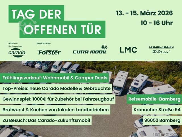 Semi-integrated camper CARADO T 135 pro+ / Hubbett / TV Paket