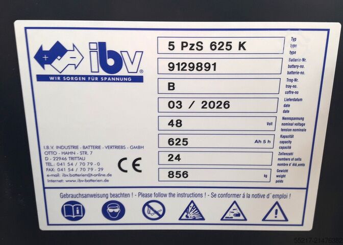Batterie 48 Volt Typ 5 PzS 625K - NEU  