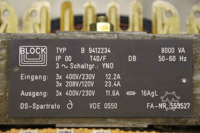 Transformator 8000 VA Block B 9412234
