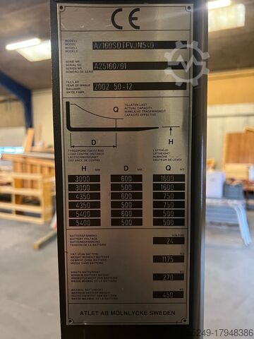 Hochhubwagen Atlet A/160SDTFVJN540 Akku: 2018