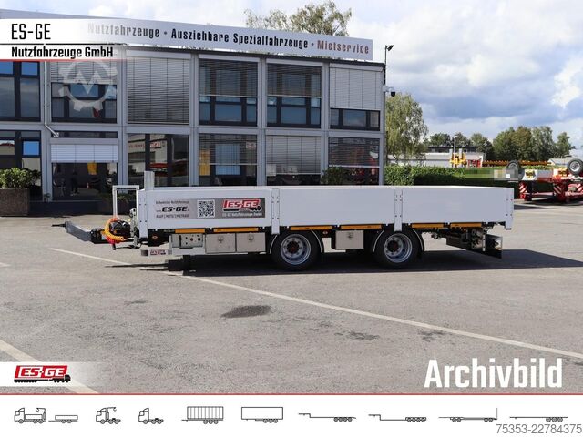 Trailer with working platform ES-GE Tandemanhänger - Bordwände, CV