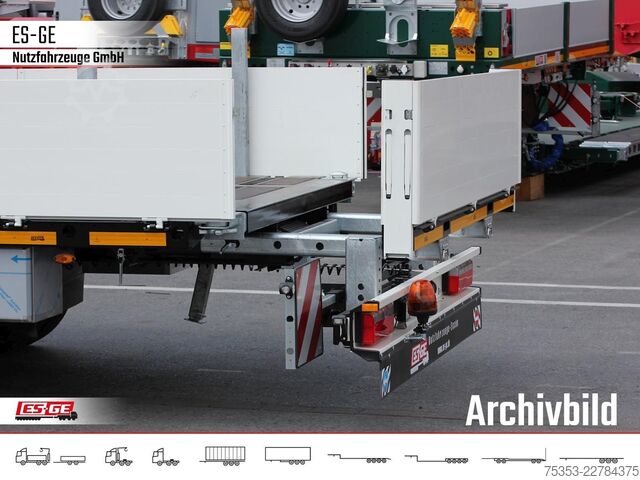 Trailer with working platform ES-GE Tandemanhänger - Bordwände, CV