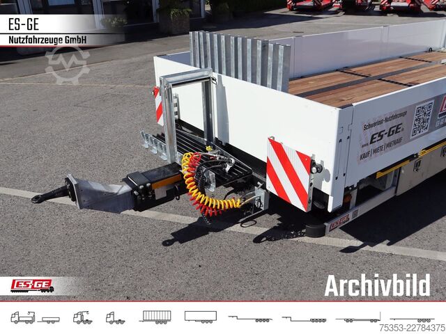 Trailer with working platform ES-GE Tandemanhänger - Bordwände, CV
