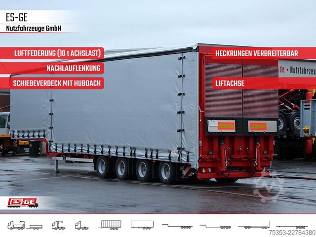 Low loader semitrailer DINKEL 4-Achs-Jumbotieflader - doppelte Rampen