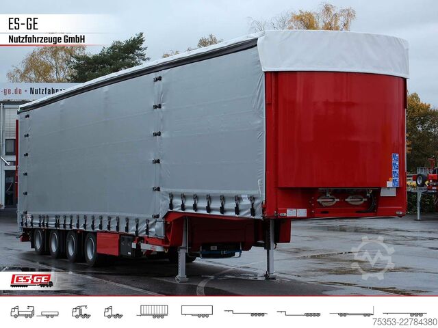 Low loader semitrailer DINKEL 4-Achs-Jumbotieflader - doppelte Rampen