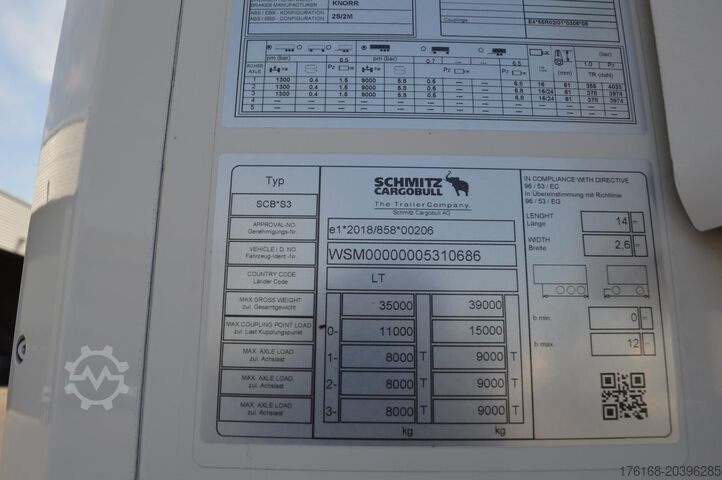 Kühlsattelauflieger SCHMITZ CARGOBULL SKO FP 45 ThermoKing SLXi 300