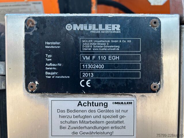 Saugwagen MERCEDES-BENZ 3344 Actros Saug-Druck Wagen Müller VMF 110EGH