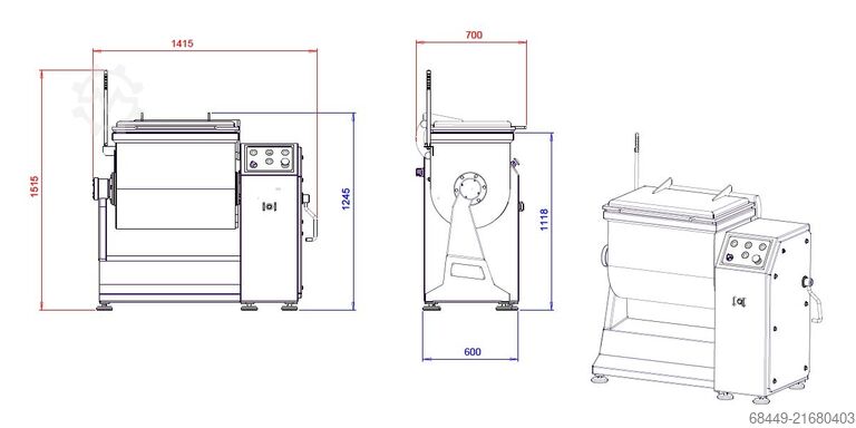 Paddelmischer 200 L., Typ Barmix 200 D Barsso Peddelmenger 200 L., Type Barmix 200 D