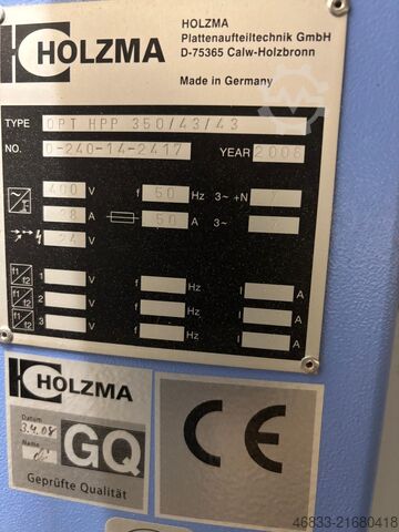 Plattenaufteilsäge Holzma HPP 350/43/43