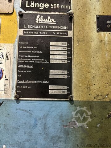 Eccentric press double column Schuler P4 E2 SQ 1200