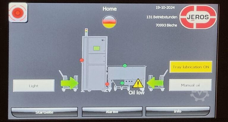 Sheet metal cleaning machine Jeros 9028TS & 9020