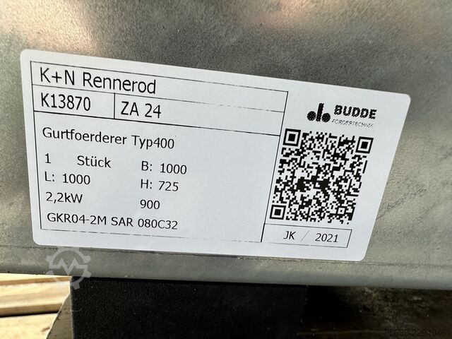 Budde conveyor 100 x 95 cm BUDDE 