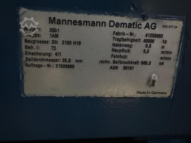 Cable pull DEMAG DH2100 H18 - 40t