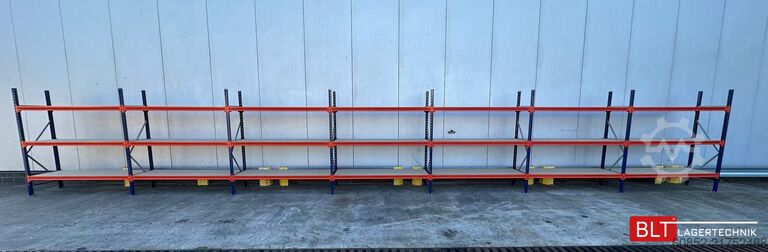 Wide span storage rack ca. 28,55 lfm. Weitspannregale H: 200 cm T: 60 cm , 400 kg Fachlast , 3 Ebenen