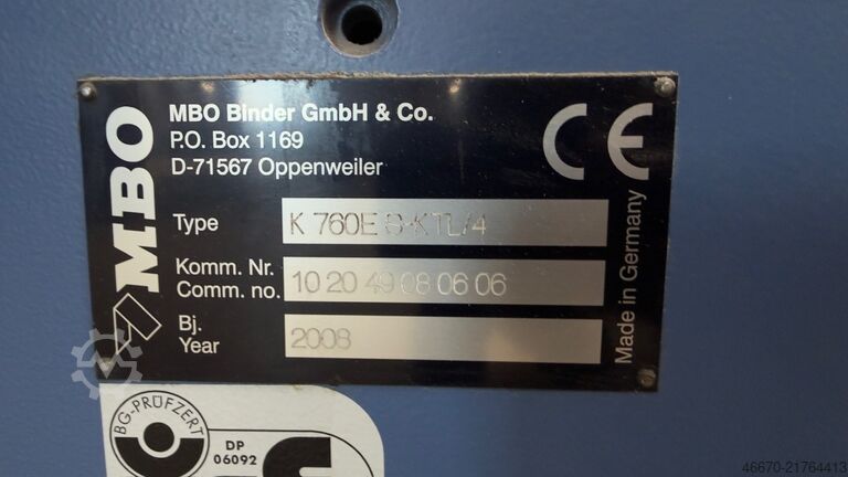 Folding machine MBO K 760E S-KTL/4