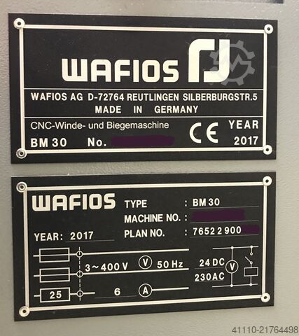 3D CNC-Wire former WAFIOS BM 30