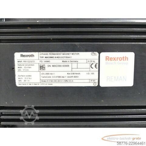 Steuerung Rexroth MAC090C-0-KD-2-C/110-A-1  MNR: R911223272 SN:MAC090-93908