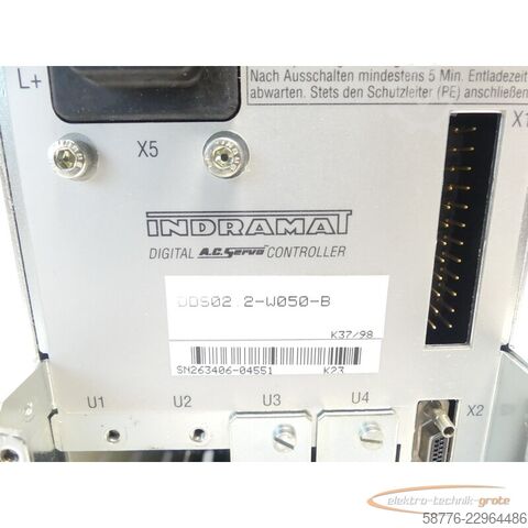 Komponente Indramat DDS02.2-W050-B SN:263406-04551 generalüberh. mit 12 Mon. Gewährl.