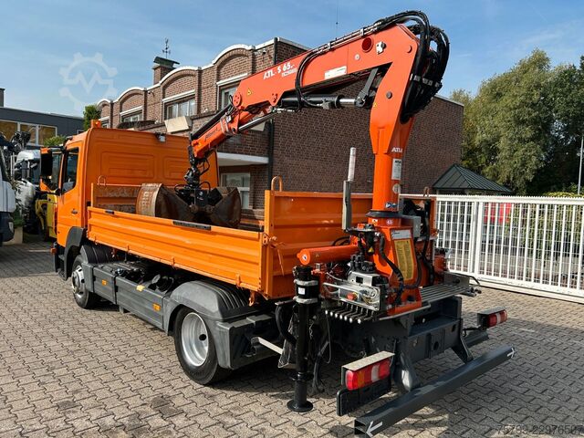 Three-way tipper van MERCEDES-BENZ 821 Meiller 2Skipper+Atlas 65.4 Kran Bj.2025