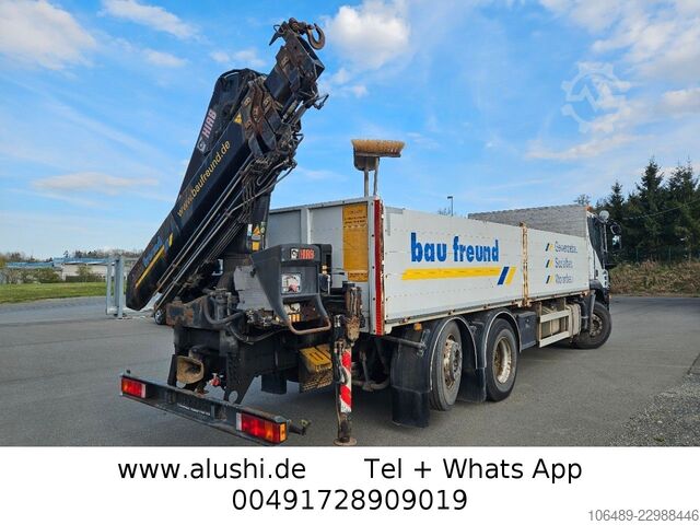 Flatbed truck IVECO AT 260S42Y 7PS Kran+FUNK Hiab 166 E-4H EEV