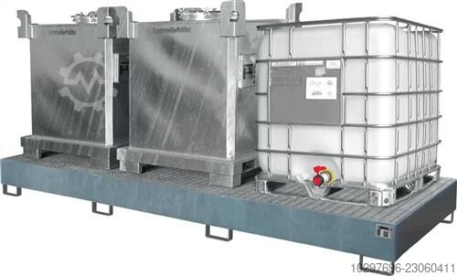 Drip tray 1000 L, dimensions L3850 x W1300 x H340 mm - 1 unit  