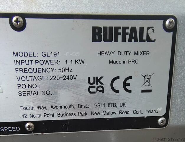 20-litre planetary mixer Buffalo GL191
