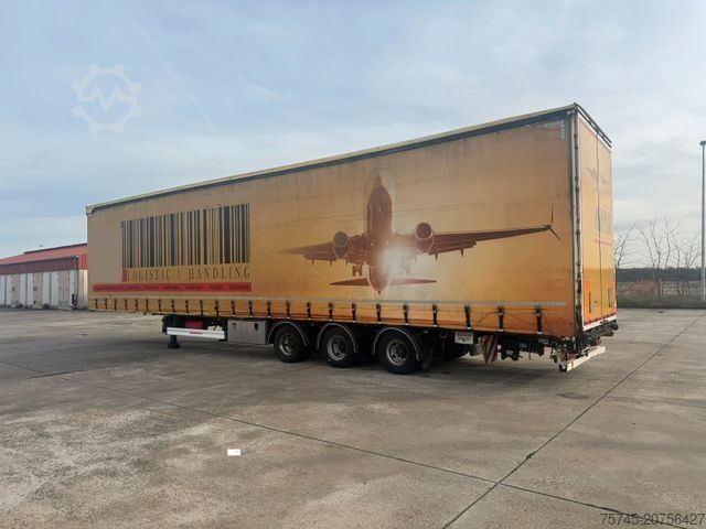 Auflieger mit Pritsche & Plane KÄSSBOHRER MEGA * AIR CARGO * ROLLER BED * PR.+PLANE
