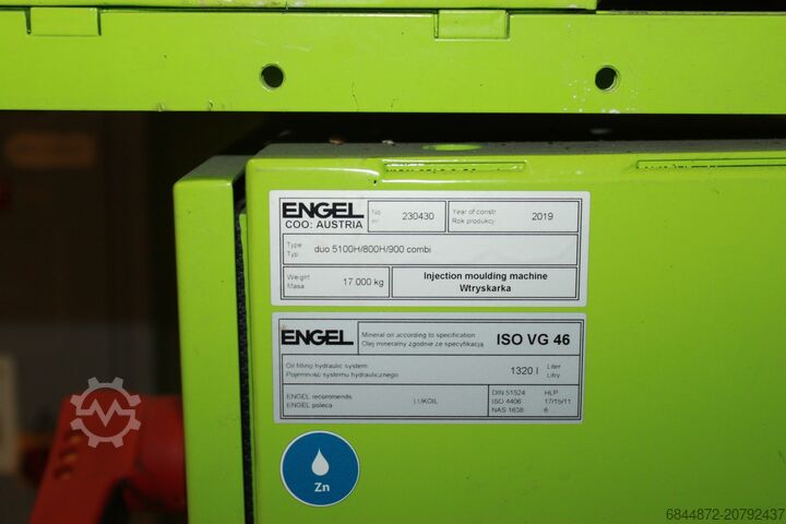 Injection molding machine ENGEL duo 5100H/800H/900 combi