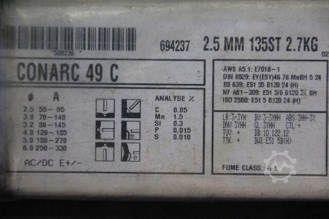 Stick electrodes welding electrodes 2.5 x 350 Sahara CONARC 49 C