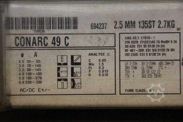 Stick electrodes welding electrodes 2.5 x 350 Sahara CONARC 49 C