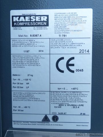 Compressed air refrigeration dryer TI751 Kaeser TI751