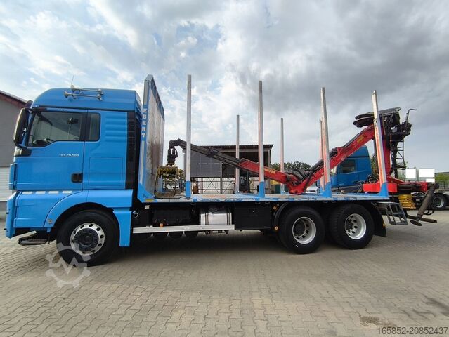 Holztransporter MAN TGX 26.500 Holz-LKW Euro6 6x4 Holztransporter m...