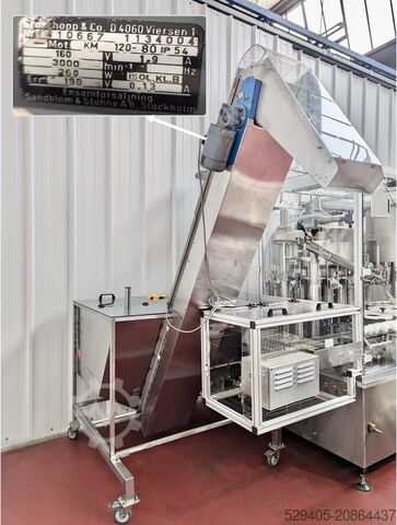 Monoblock de remplissage et sertissage de flacons. Ima Farmomac F370 18VL 8C