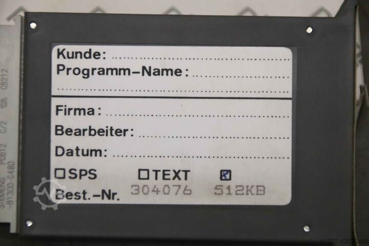 Tax card Siemens pilz** PC 612 F B1300-C480